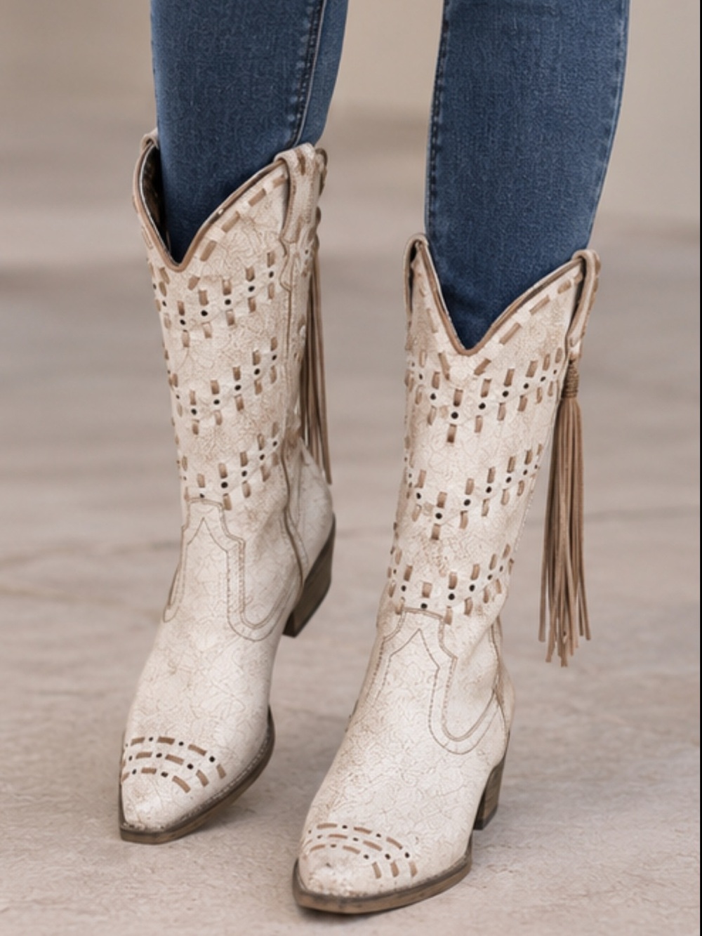 Laredo  White Western Cowgirl Boots 8M